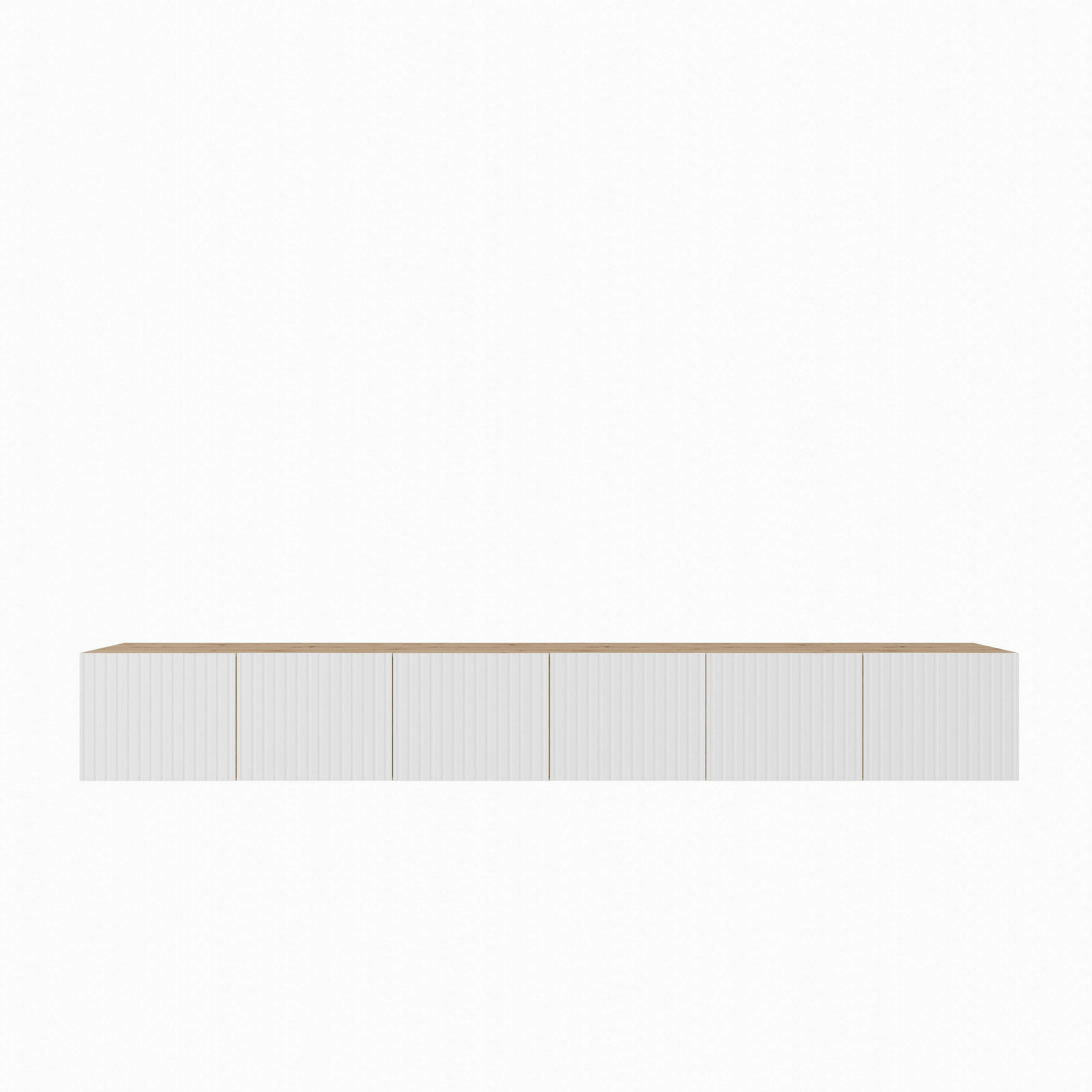 LOWBOARD LIVO 300/41/40 cm, Hängender TV-Schrank Eiche Artisan - Weiß/Eiche Artisan, Holzwerkstoff (300/41/40cm) - MASSENO