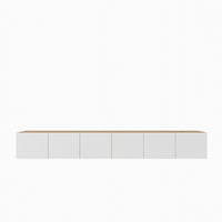 LOWBOARD LIVO 300/41/40 cm, Hängender TV-Schrank Eiche Artisan - Weiß/Eiche Artisan, Holzwerkstoff (300/41/40cm) - MASSENO