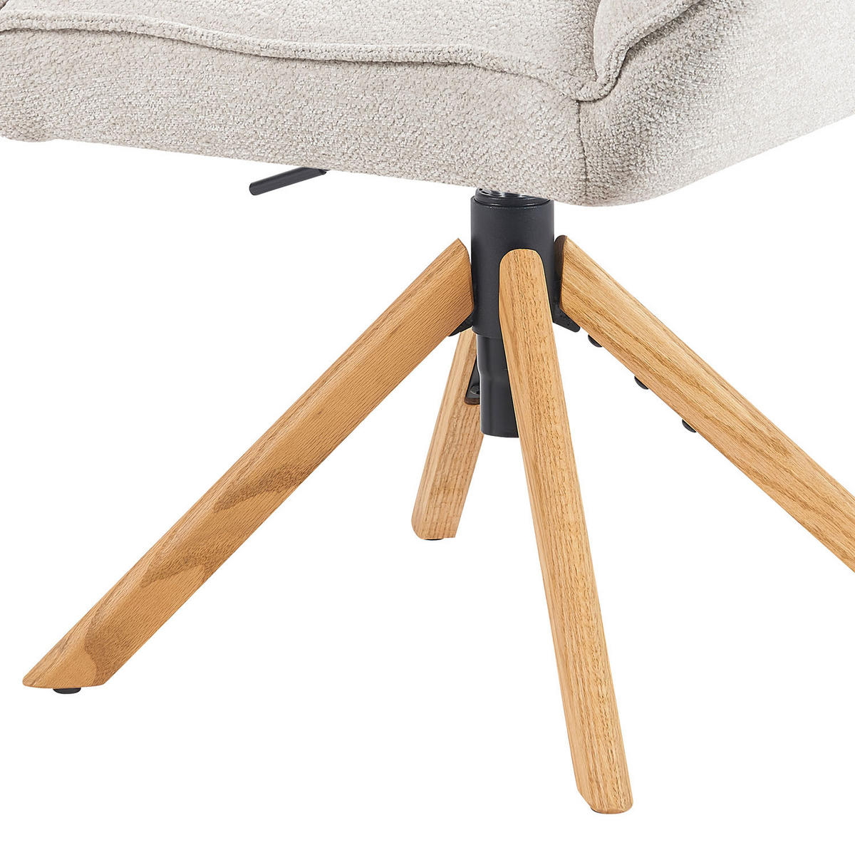 BÜROSTUHL Mika-Hedi 2er-Set - Honigeiche/Creme, Eichenholz/Holz (60/89/68cm) - DUBI Möbel