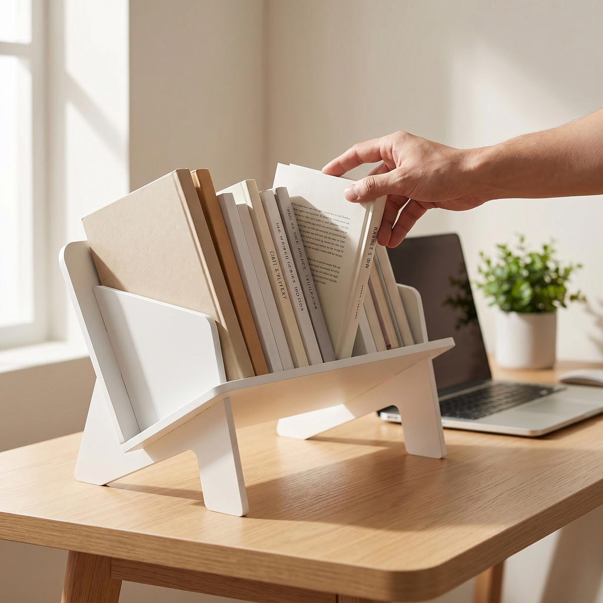 BÜCHERREGAL Weiß Tischregal - Weiß, Kunststoff (26/39/23.5cm) - Relaxdays