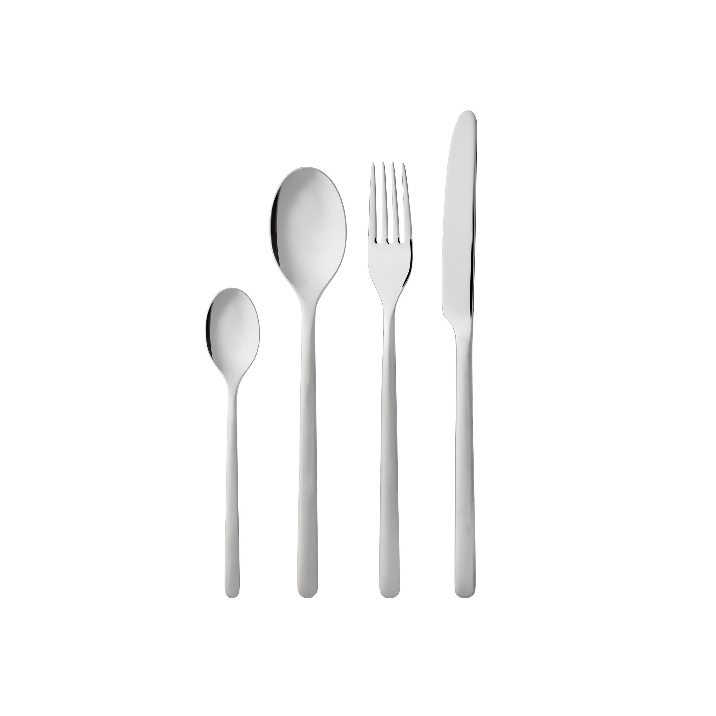 BESTECK-SET Still 16-tlg., 18/8 Edelstahl - Silberfarben, Metall - GENSE
