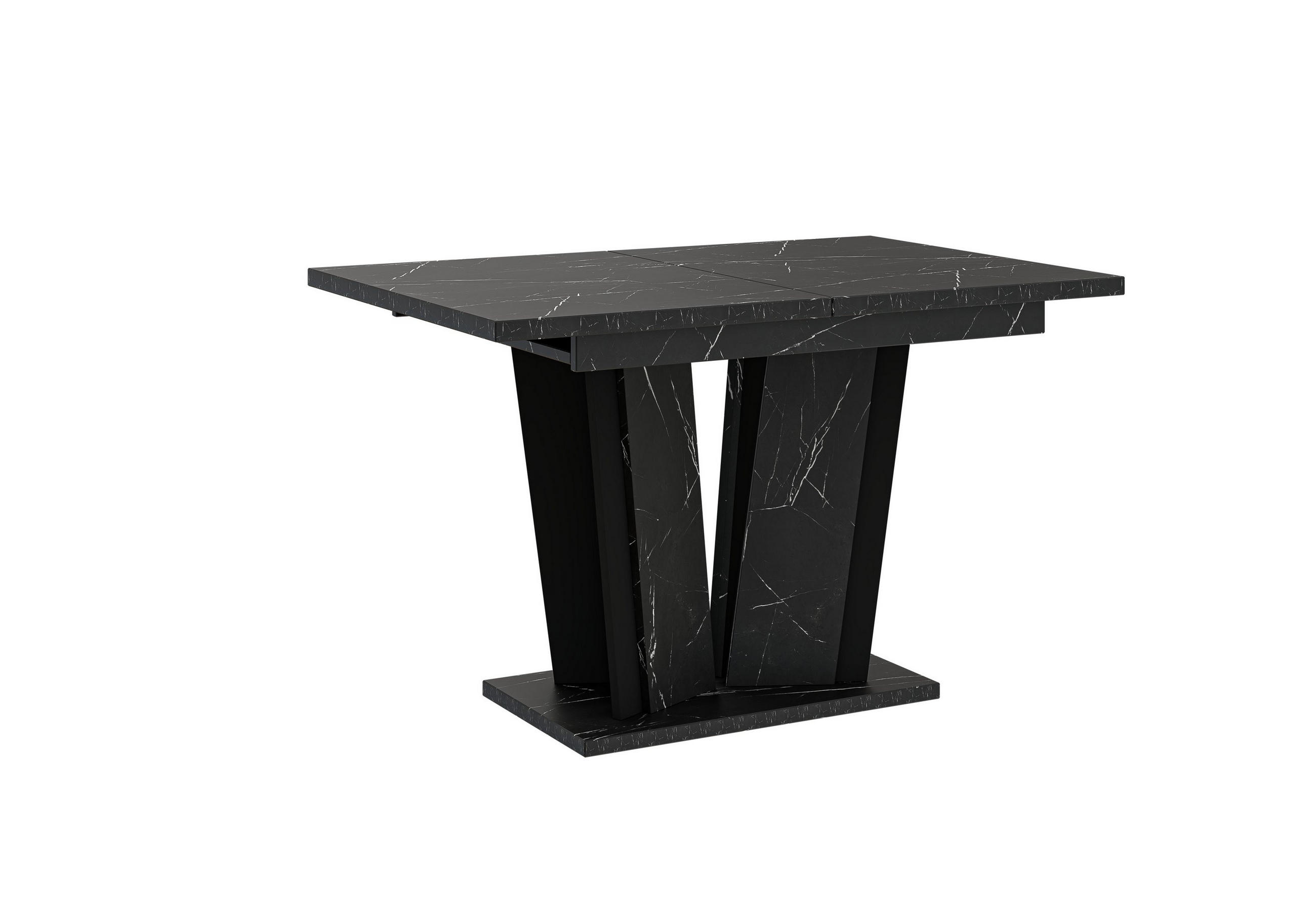Masseno Esstisch Schwarz, Hellgrau 80x76x120 cm