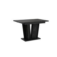 ESSTISCH SAMAR Ausziehbar 120 - 160 / 80 x 76 cm - Hellgrau/Schwarz, Holz (120/80/76cm) - MASSENO