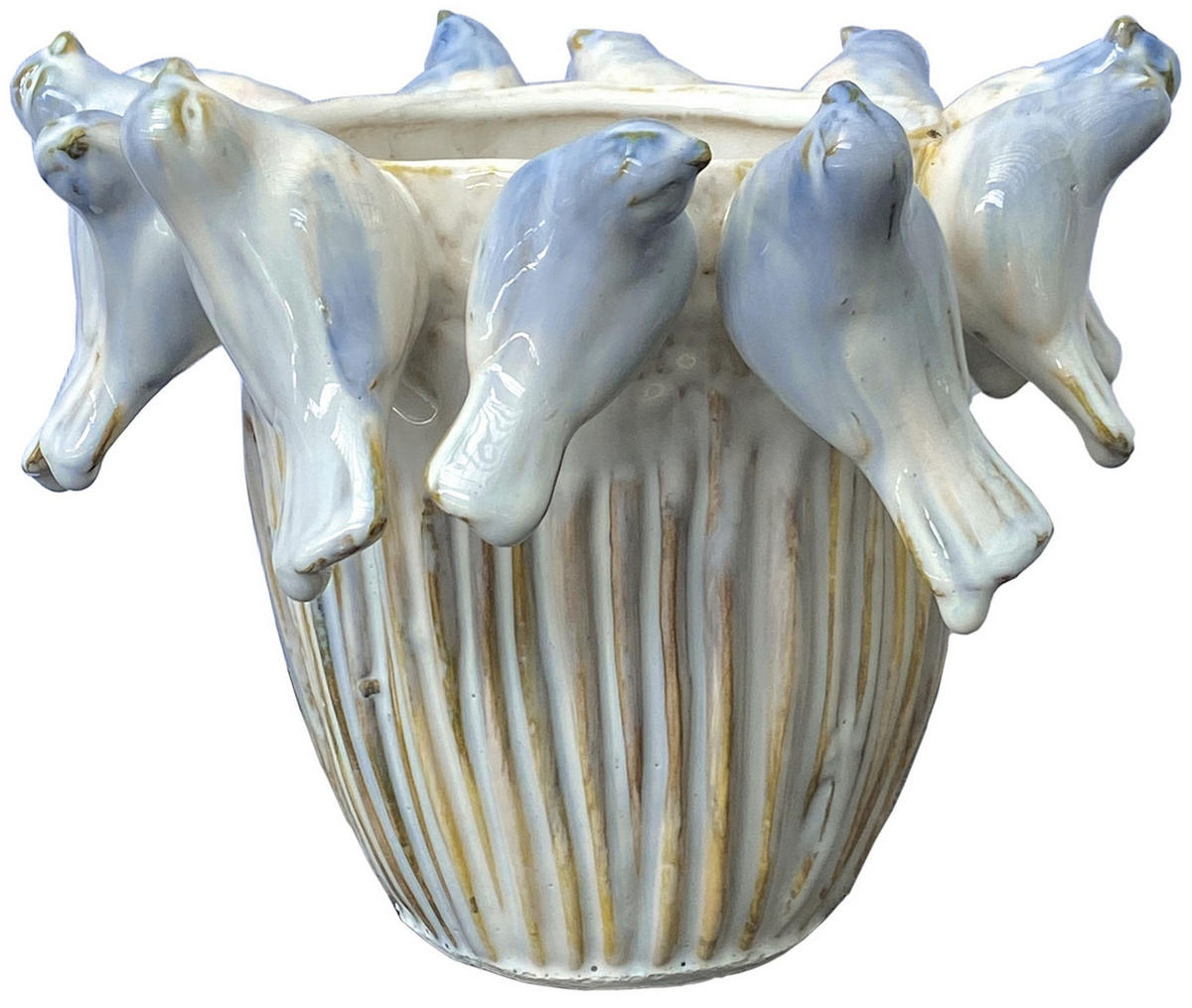 ÜBERTOPF Birdy ø20 cm - Blau, Keramik (20/16.5/20cm) - FURNARO