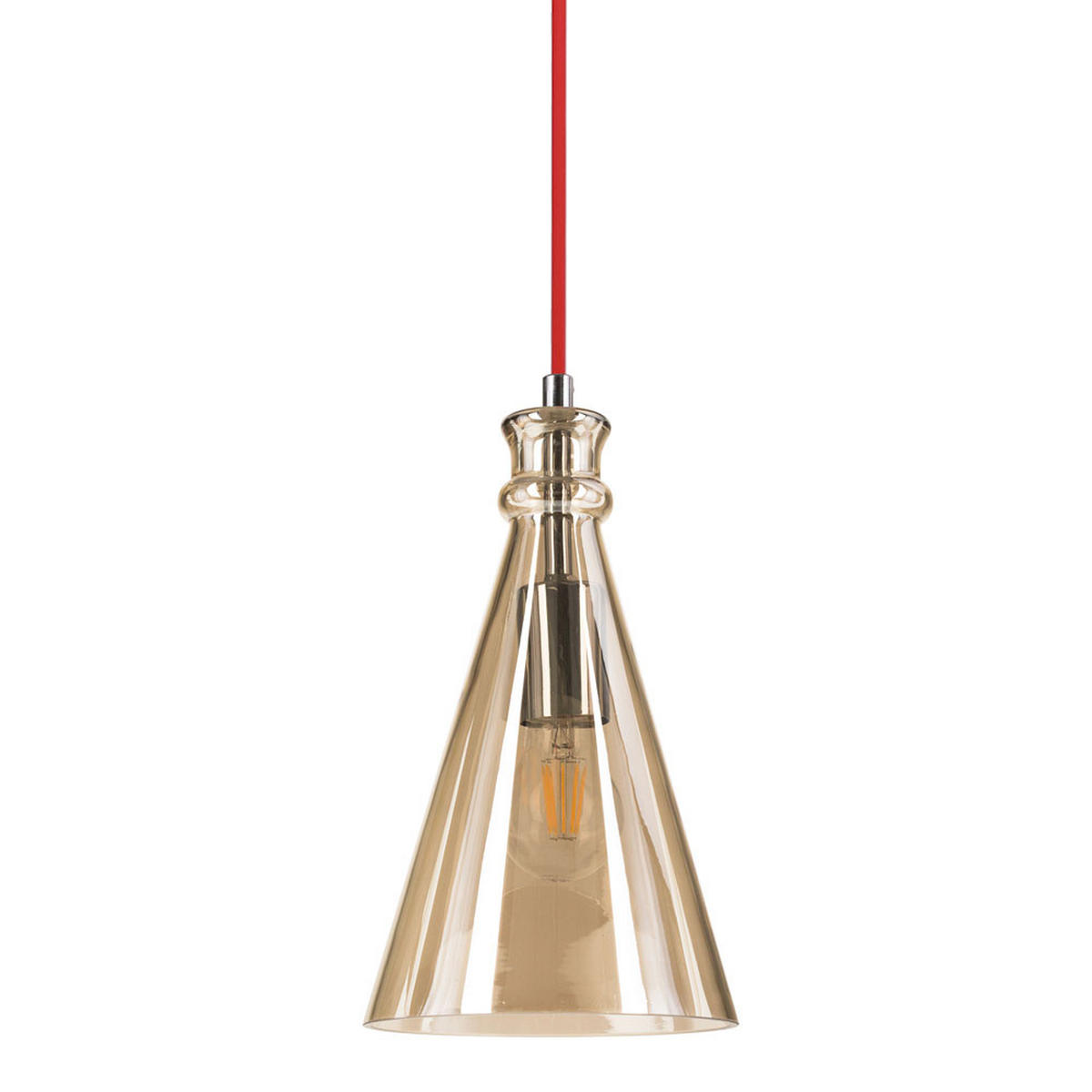 HÄNGELEUCHTE SERENA Braun Glas - Braun, Glas (17/17/130cm)