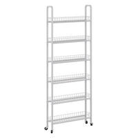 ROLLREGAL Rolivo Weiß 58 x 15 cm mit 6 Fächern - Weiß, Metall (58/155.5/15cm) - Vicco