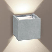 LED-WANDLAMPE Ixa Beton Quadratisch - Grau, Metall (10/10/10cm) - s.luce