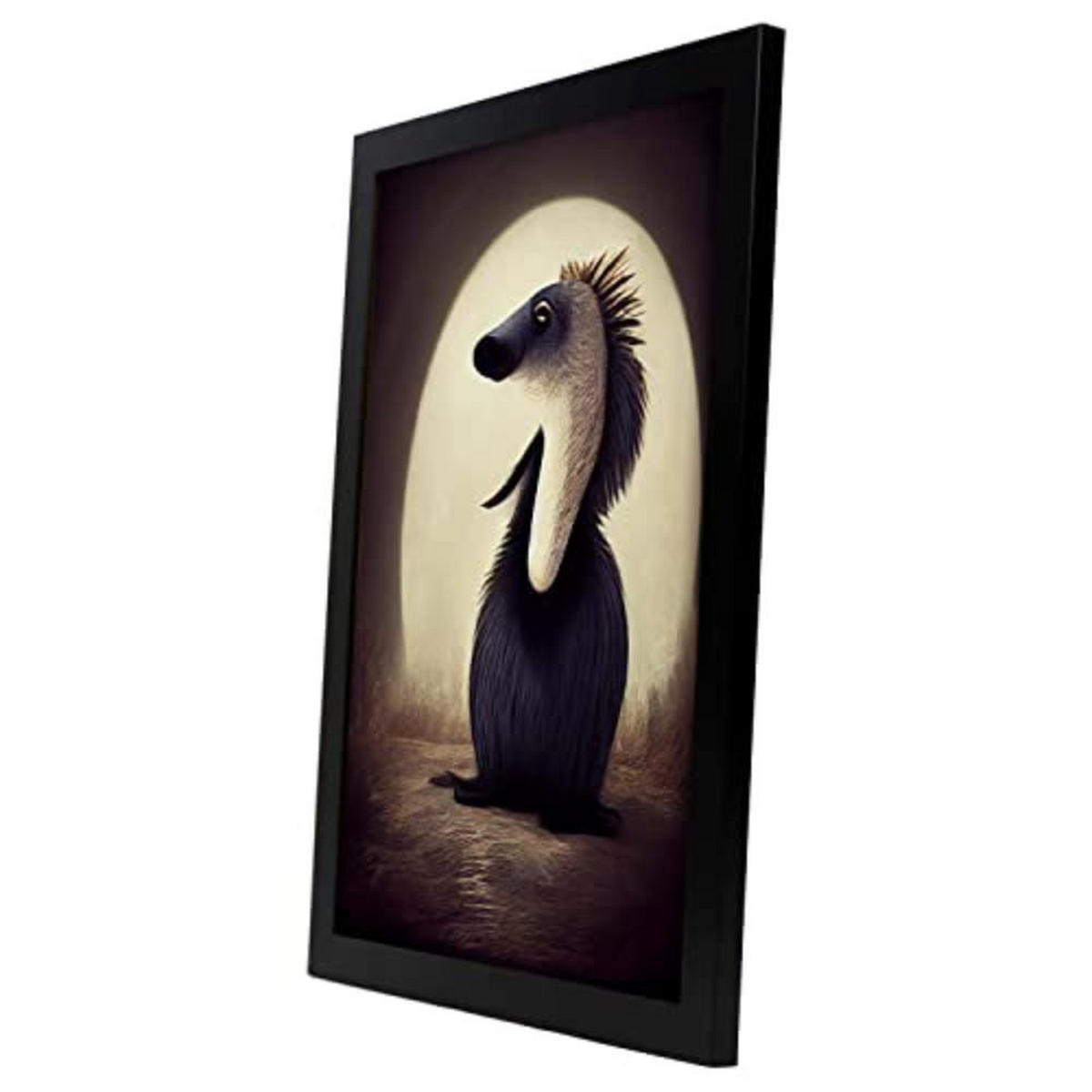 POSTER Set mit 4 Tier Braun im T Burton Goth Stil A3 Schwarzer Rahmen - Schwarz, Papier (29.7/3cm) - Nacnic