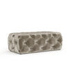 POUF Cosimo Beige Chenille - Beige/Schwarz, Holz/Holzwerkstoff (130/39/65cm) - Maison de Reve
