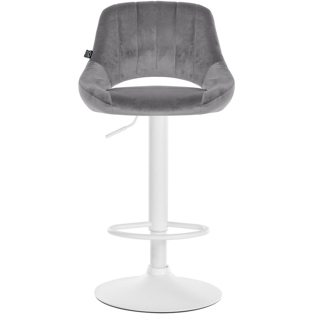 Thumbnail - CLP Barhocker, Dunkelgrau, Textil, 47x85x48 cm, Esszimmer, Barmöbel, Barhocker