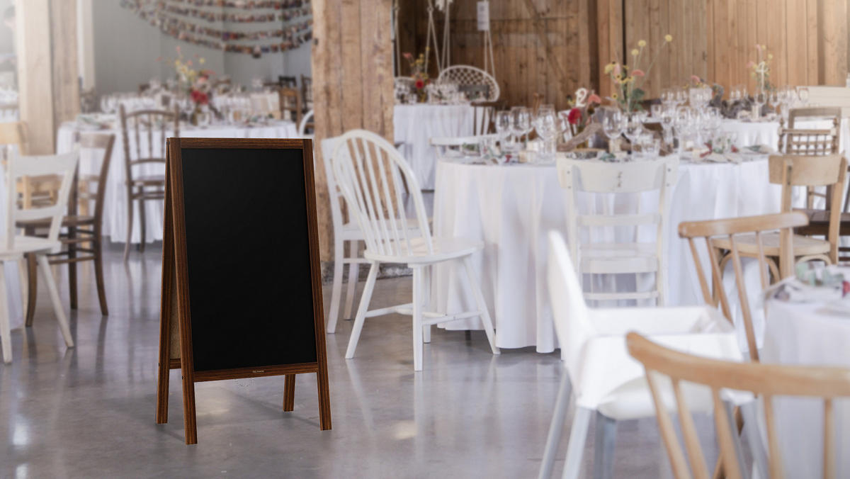 KUNDENSTOPPER - lackierter Holzrahmen 100x49,5cm - Braun, Holz (100/60/2cm) - ALLboards