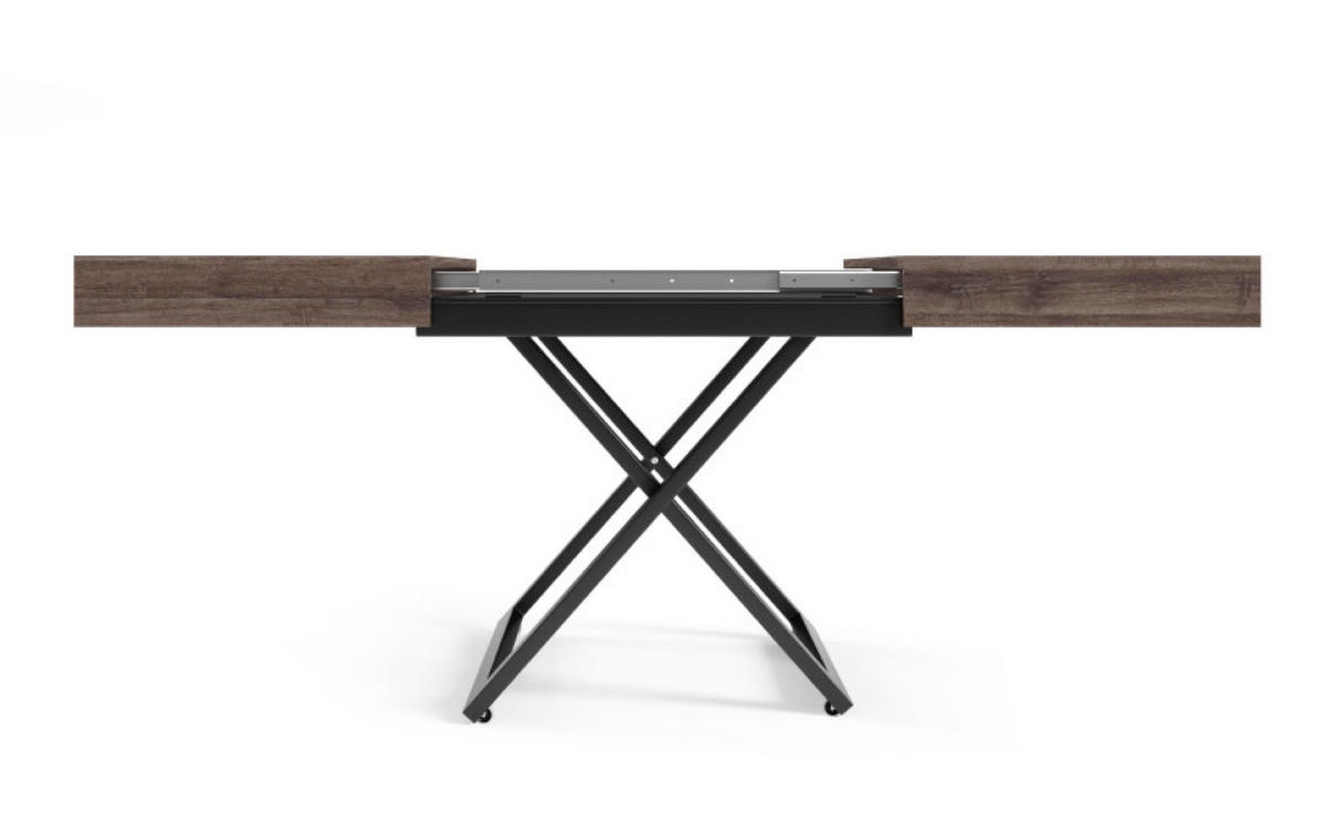 TISCH Anthrazit SIENNA Modern U-Förmige Beine Sherman Oak - Eichefarben/Schwarz, Holzwerkstoff (80/80/80cm) - Sepro Meble