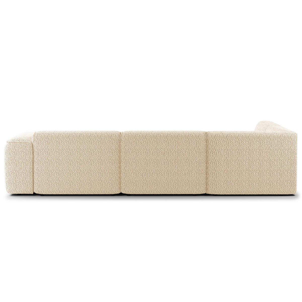 3-SITZER ECKSOFA mit Recamiere - Beige/Schwarz, Kunststoff/Textil (295/231cm) - home24