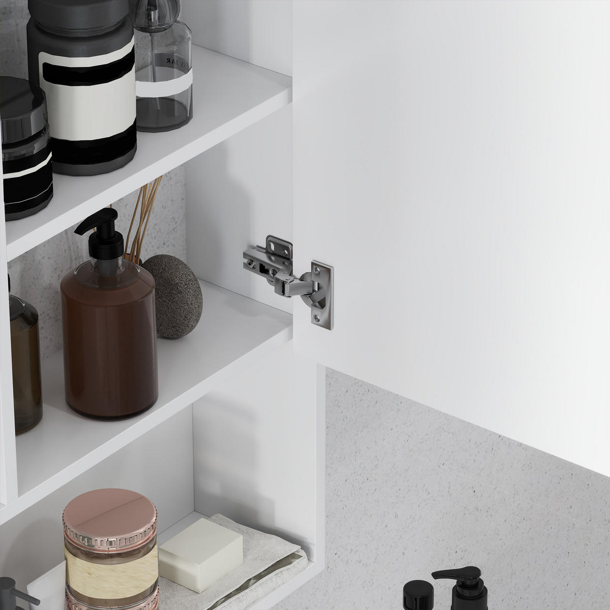 SPIEGELSCHRANK Weiß 60/15/76 cm - Weiß, Holzwerkstoff (60/76/15cm) - PANGIVO