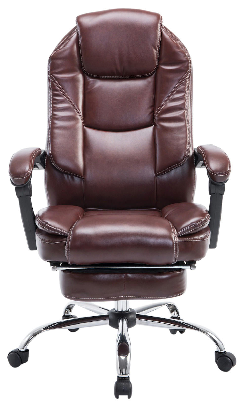 CHEFSESSEL Lederlook Bordeauxrot - Chromfarben/Bordeaux, Textil/Metall (67/114/64cm) - CLP