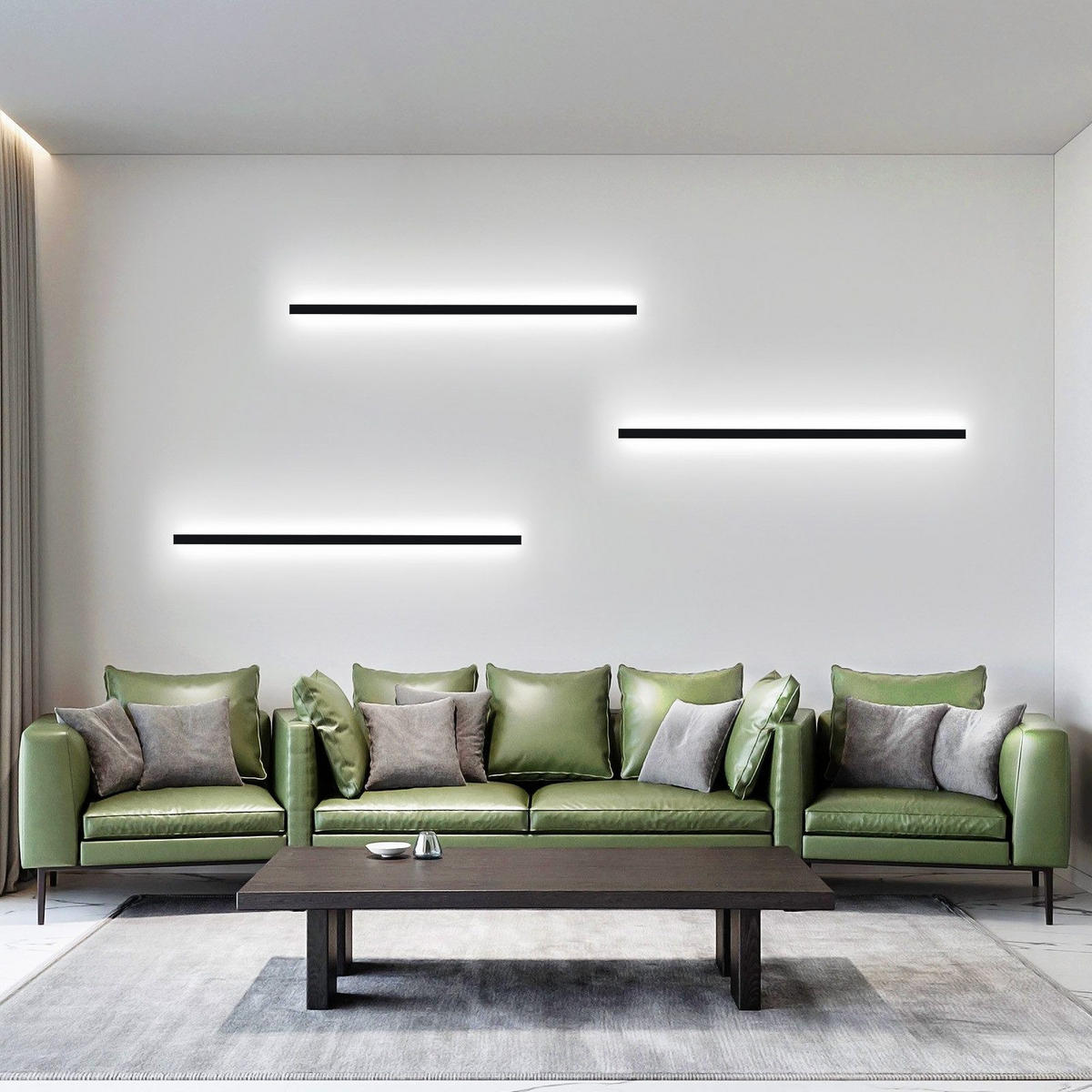 LED-WANDLEUCHTE Beaming 2.5/4/100 cm - Schwarz, Metall (4/100/2.5cm) - ZMH