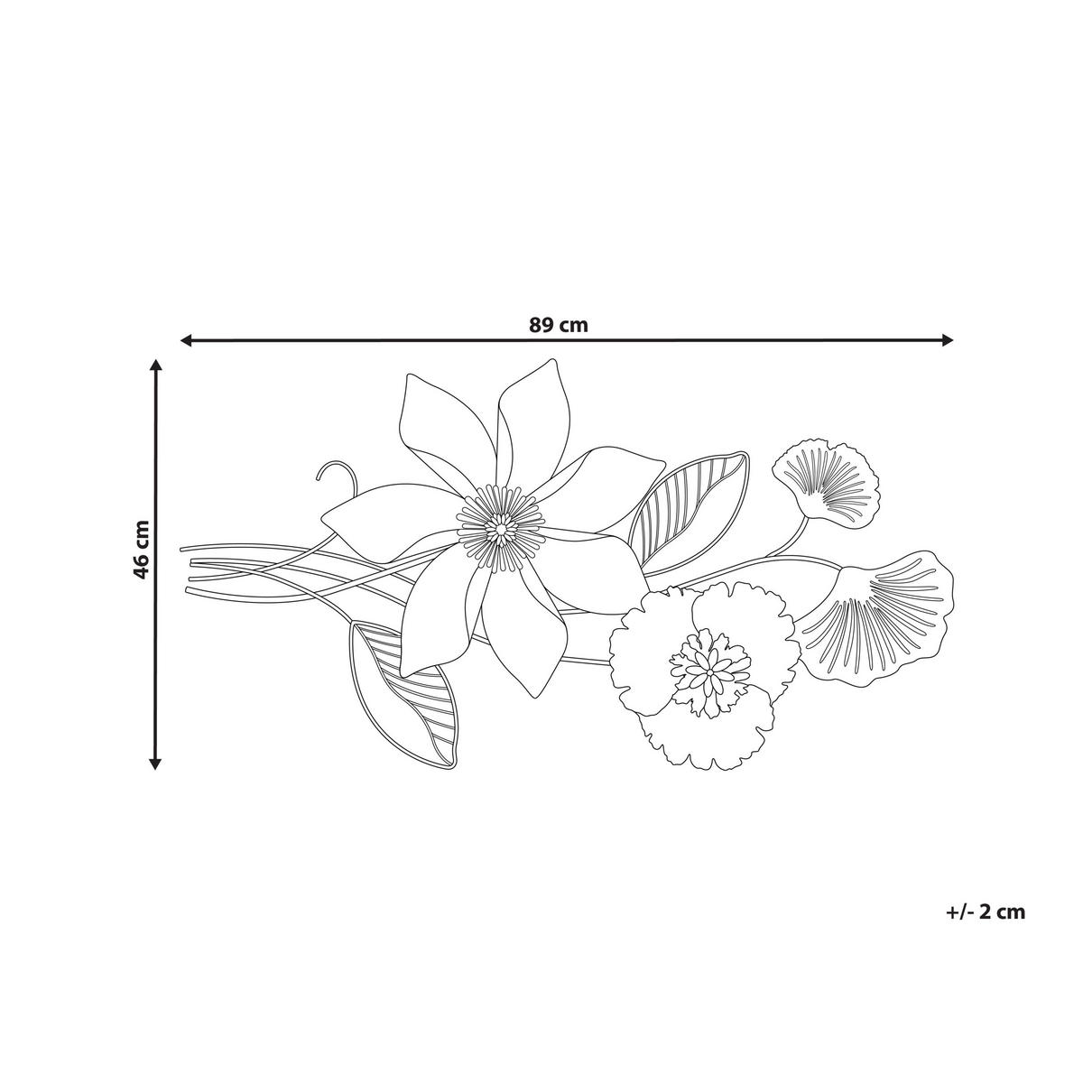 WANDDEKORATION Metall gold Europium - Goldfarben, Metall (89/46/5cm) - Beliani