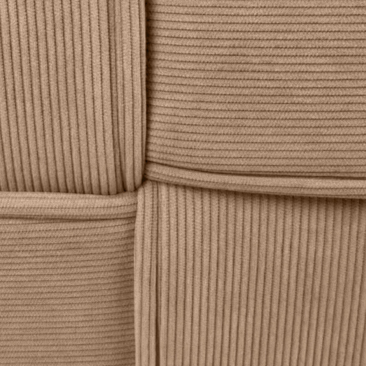 SITZWÜRFEL eckig 40/40/40 cm Cord Taupe - Taupe, Kunststoff/Textil (40/40/40cm) - CLP