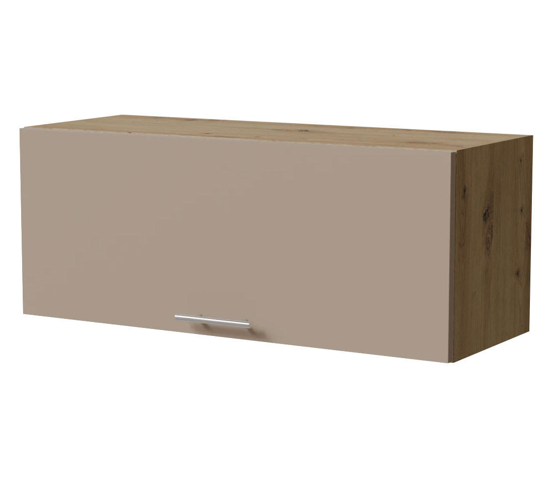 Feldmann-Wohnen Klapphängeschrank Graubraun, Eiche Artisan 90x36x32.5 cm