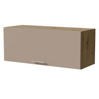 KLAPPHÄNGESCHRANK Brerra W4B/90 Eiche Artisan / RAL 1019 graubeige Matt 90 / 32,5 / 36cm mit Blum Aventos Klappenbeschlag - Graubraun/Eiche Artisan, Holz/Holzwerkstoff (90/36/32.5cm) - Feldmann-Wohnen