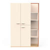 SCHRANK, 3 Türen, 5 Nischen - Modell CAMILLIA - Beige - 119,7 x 51,5 x 186,9 cm - Beige, Holz (51.5/186.9/119.7cm) - Demeyere