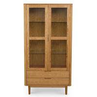 VITRINE Eiche massiv - Eichefarben/Braun, Holz/Holzwerkstoff (100/190/45cm) - Furnhouse