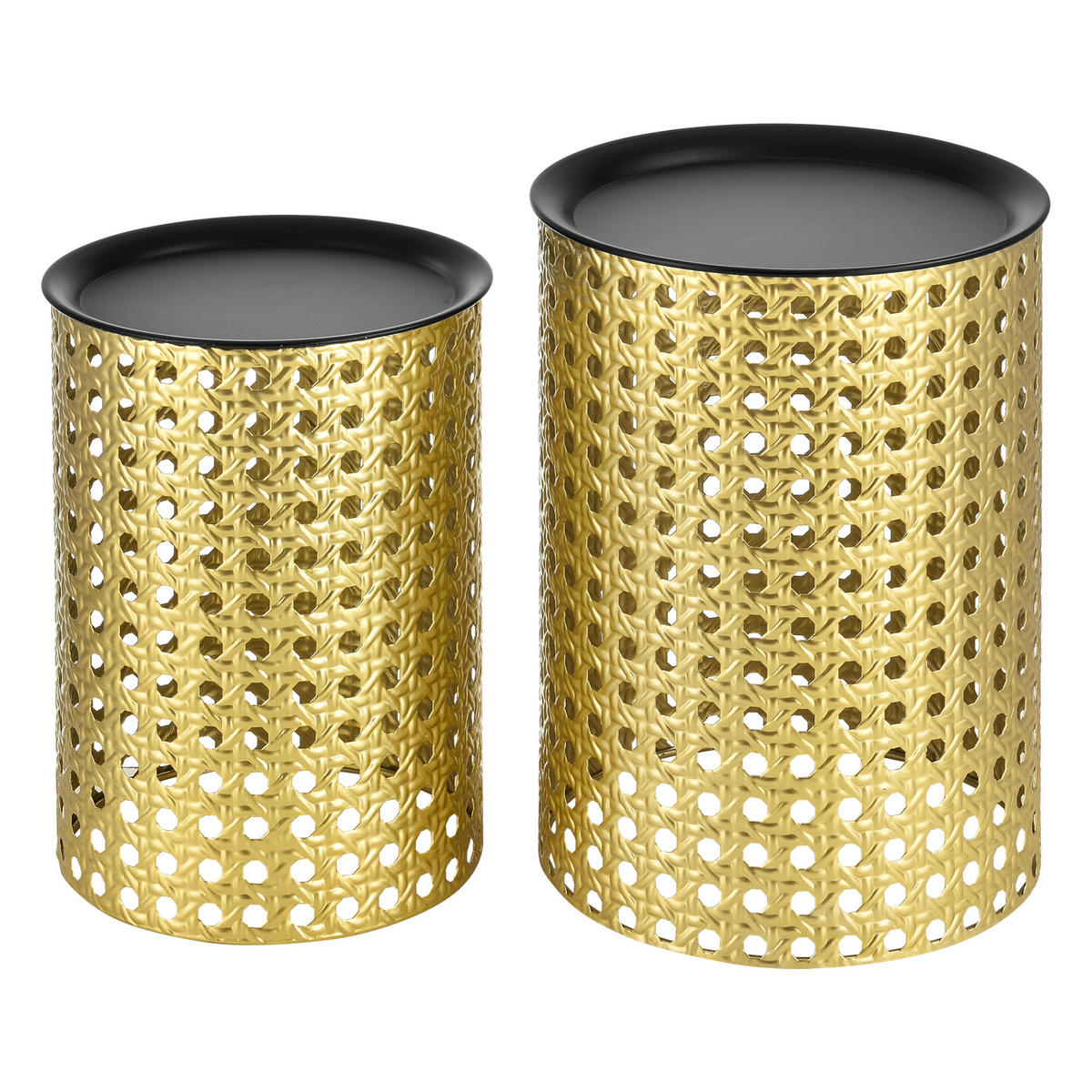 BEISTELLTISCH Theux im 2er Set - Goldfarben, Metall (30/30/41cm) - [en.casa]