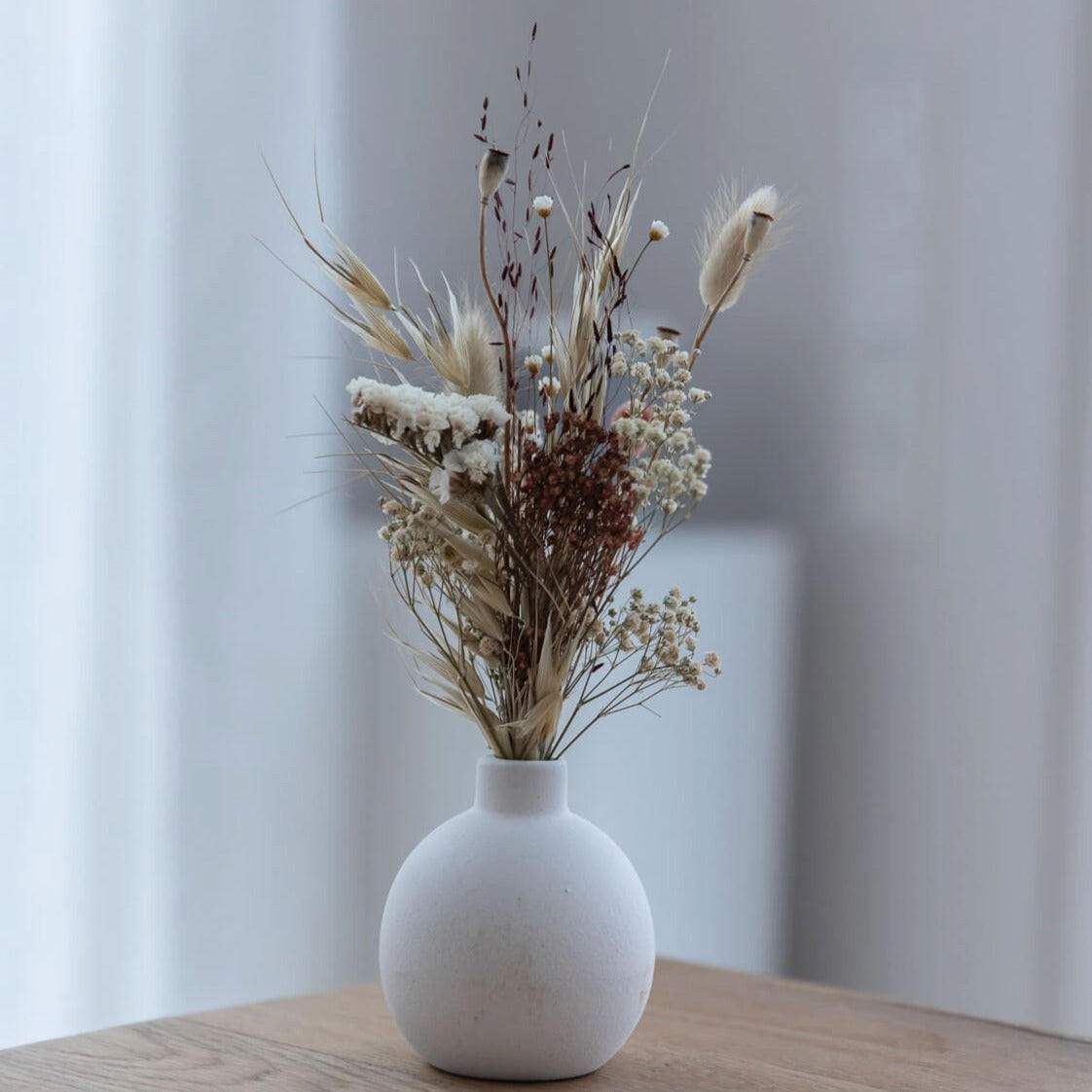 TROCKENBLUMENSTRAUSS Mini Wildblume rost - braun - Braun, Naturmaterialien (30cm) - Lykke & You