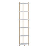 ROHOVÁ POLICE Bivio Bílá/borovice - bílá, kompozitní dřevo (29/163.5/29cm) - Vicco