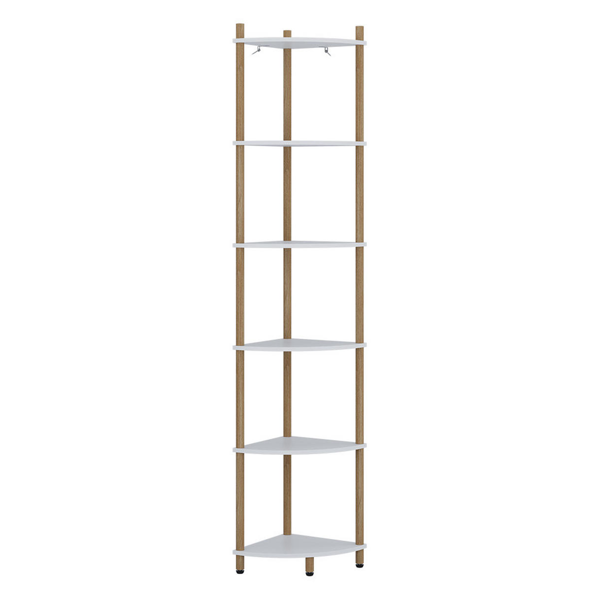 ROHOVÁ POLICE Bivio Bílá/borovice - bílá, kompozitní dřevo (29/163.5/29cm) - Vicco