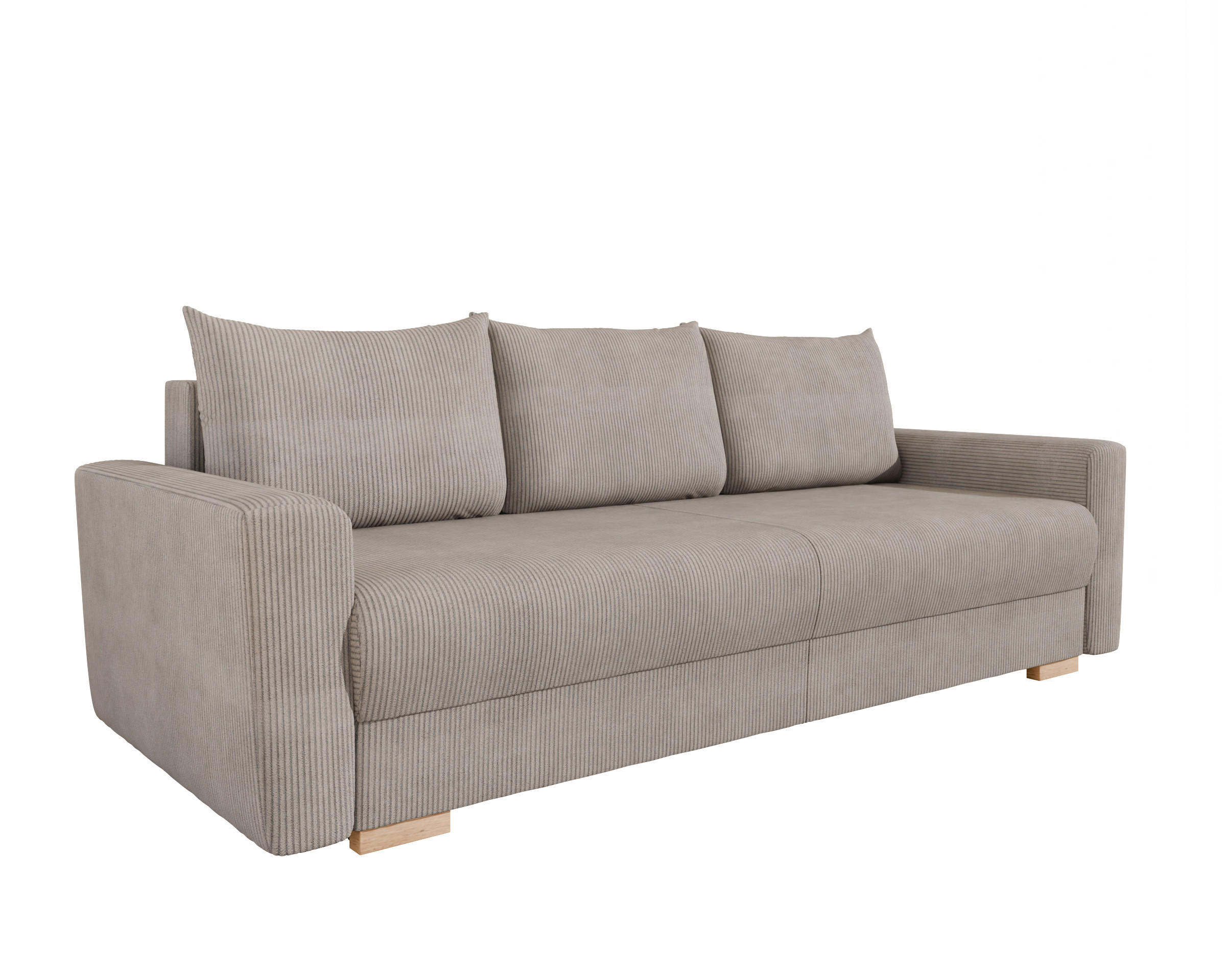Homesy 3-Sitzer-Schlafsofa Hellbraun 230x79x93 cm