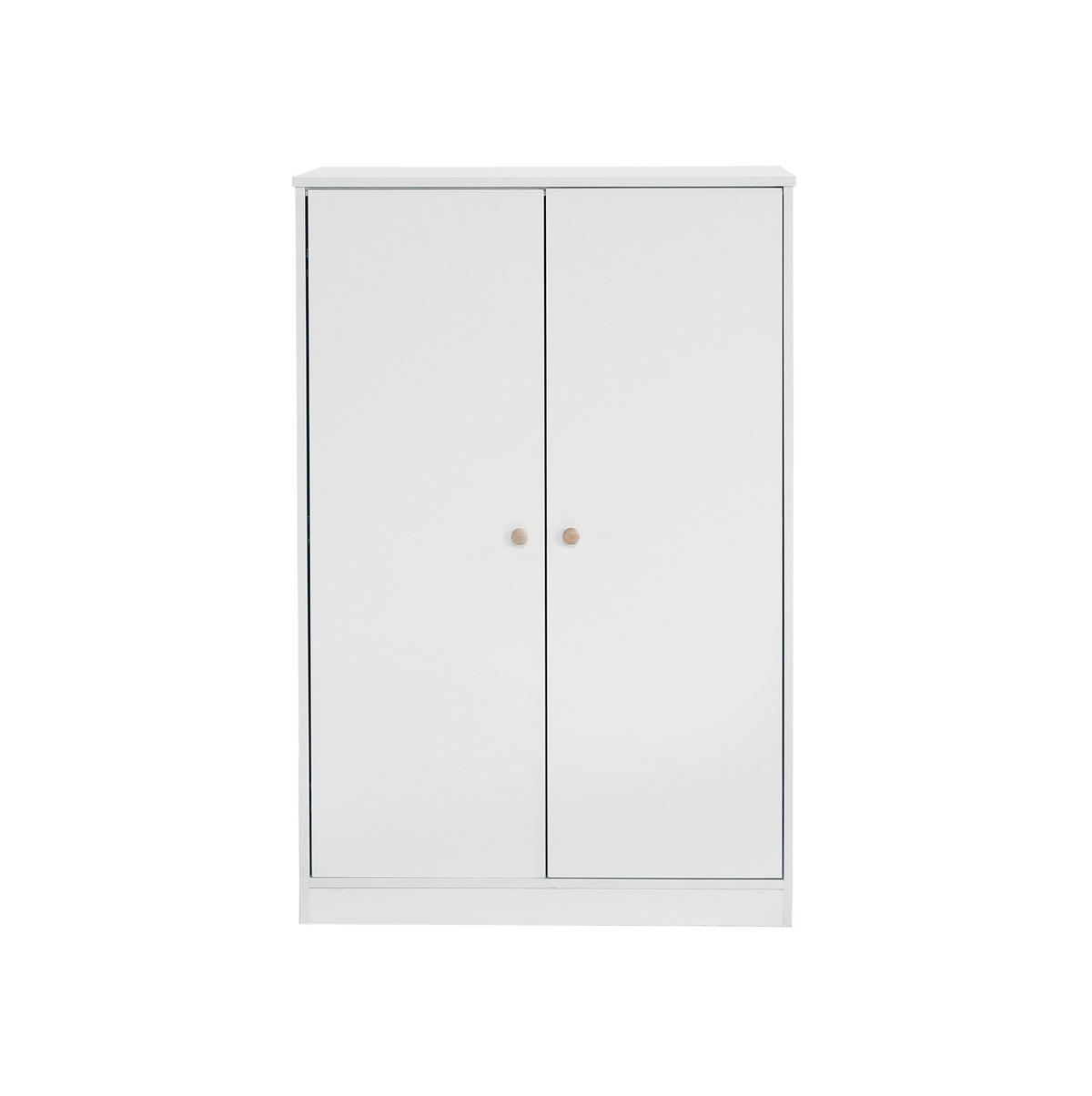 KLEIDERSCHRANK 2-türig 80/50/120 cm in Weiß mit Kleiderstange - Weiß, Holz (80/120/50cm) - BEAOK