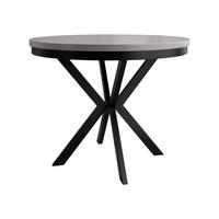ESSTISCH ausziehbar Edder 120 - Hellgrau/Schwarz, Holzwerkstoff/Metall (120/120/76cm) - MIRJAN24