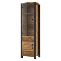 VITRINE in Braun - Braun, Holzwerkstoff (56/191/43cm) - MASSENO