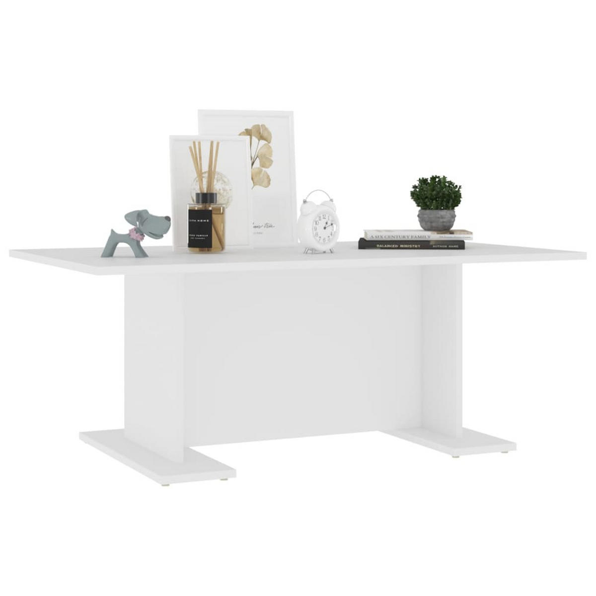 COUCHTISCH Weiß 103,5x60x40 cm Holzwerkstoff - Weiß, Holzwerkstoff (103.5/60/40cm) - furnicato