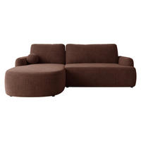 COLTAR Loridu Premium, Stanga - culoare lemn de nuc/negru, material plastic/material textil (250/174cm) - MIRJAN24