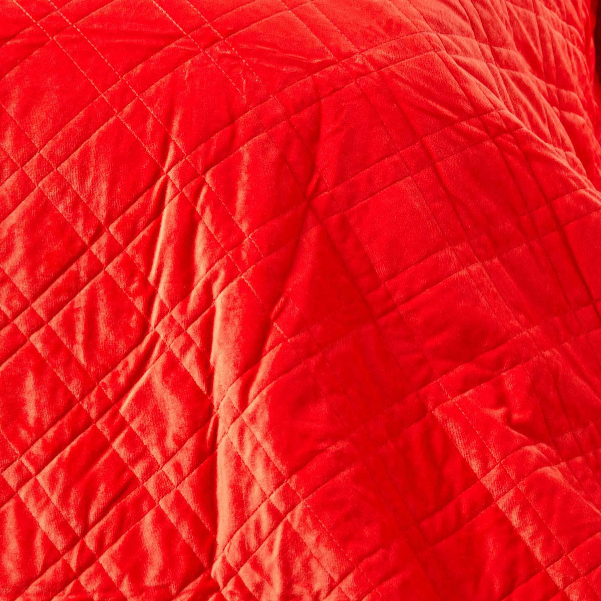 TAGESDECKE Samt 200/200 cm, geometrisch gemustert - Orange, Textil (200/200cm) - Homescapes