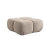 POUF Chenille Stoff Beige - Beige/Schwarz, Kunststoff/Textil (95/41/95cm) - LaMiaSofa