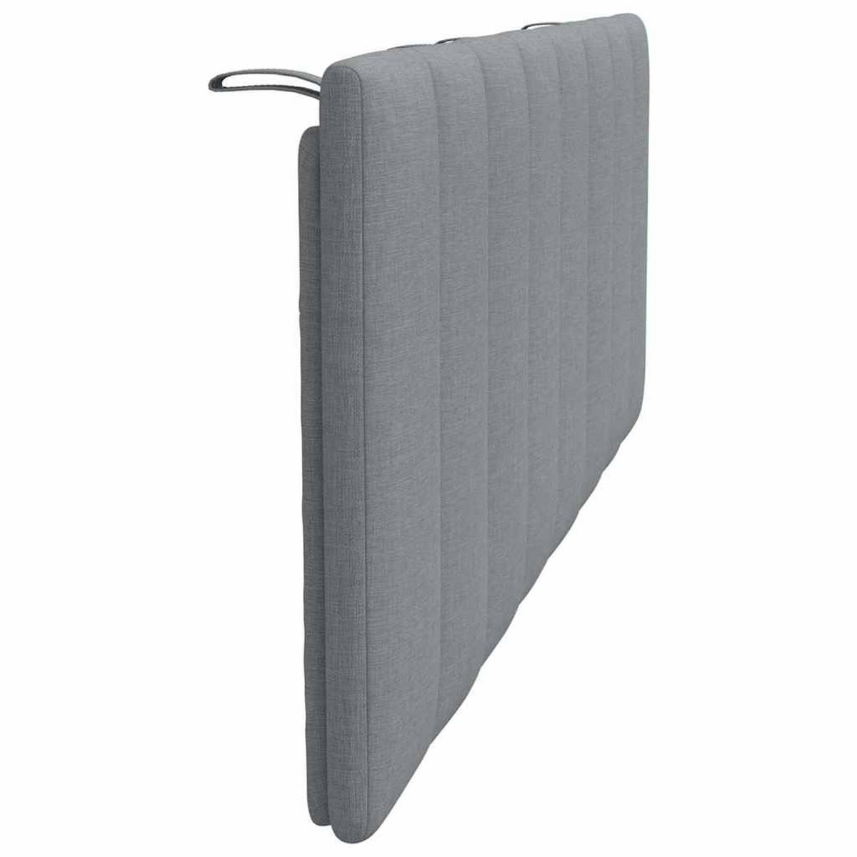KOPFTEIL-KISSEN Hellgrau 140 Cm Stoff - Grau, Textil - vidaXL