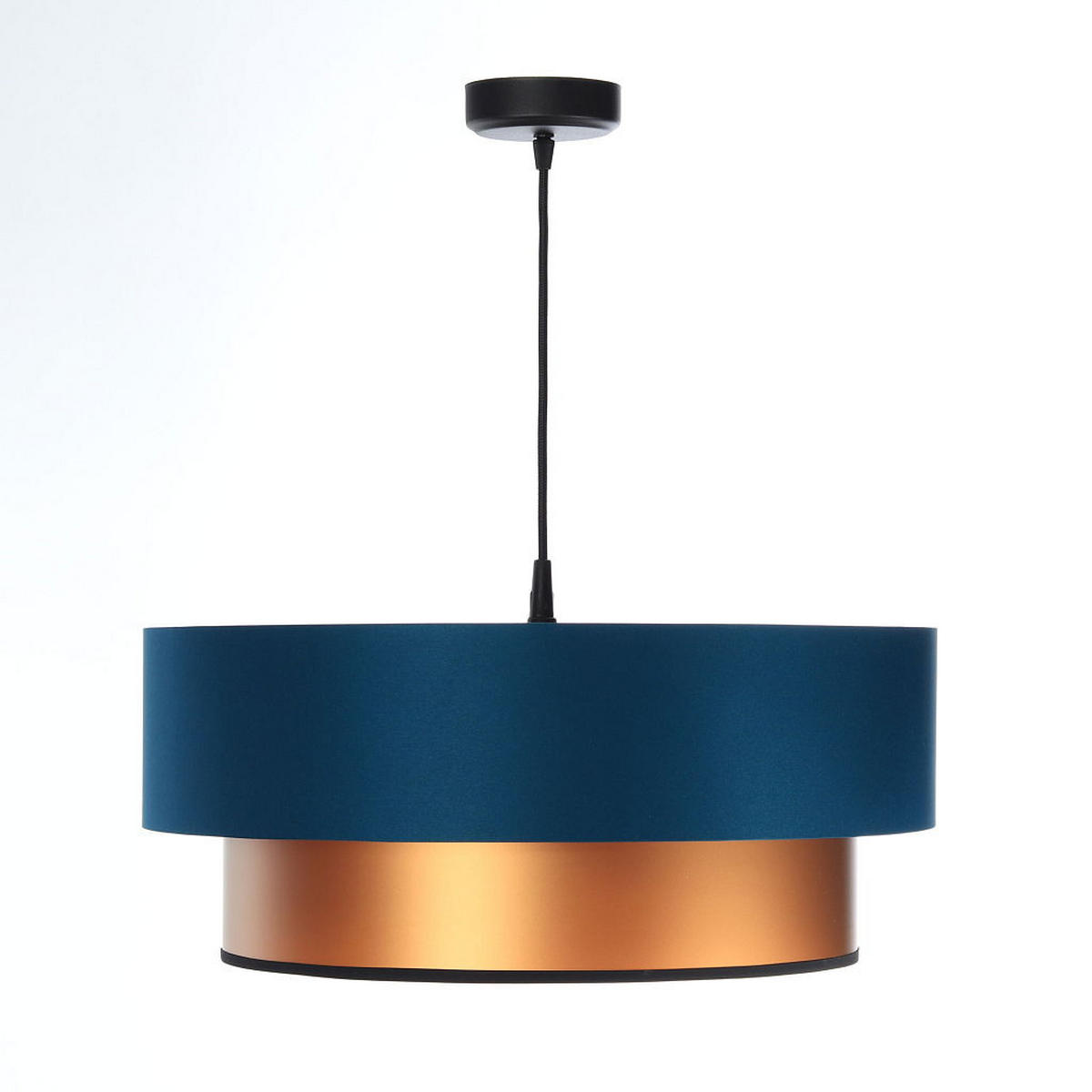 HÄNGELEUCHTE Blau 40/20 cm - Blau/Kupferfarben, Kunststoff (40/1/20cm) - ONZENO