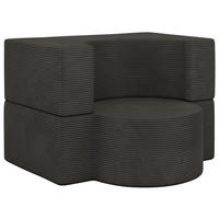 ROZKLÁDACÍ pěnové křeslo SANOA - Tmavě šedá Manšestr - tmavě šedá, textil (100/68/96cm) - MKS