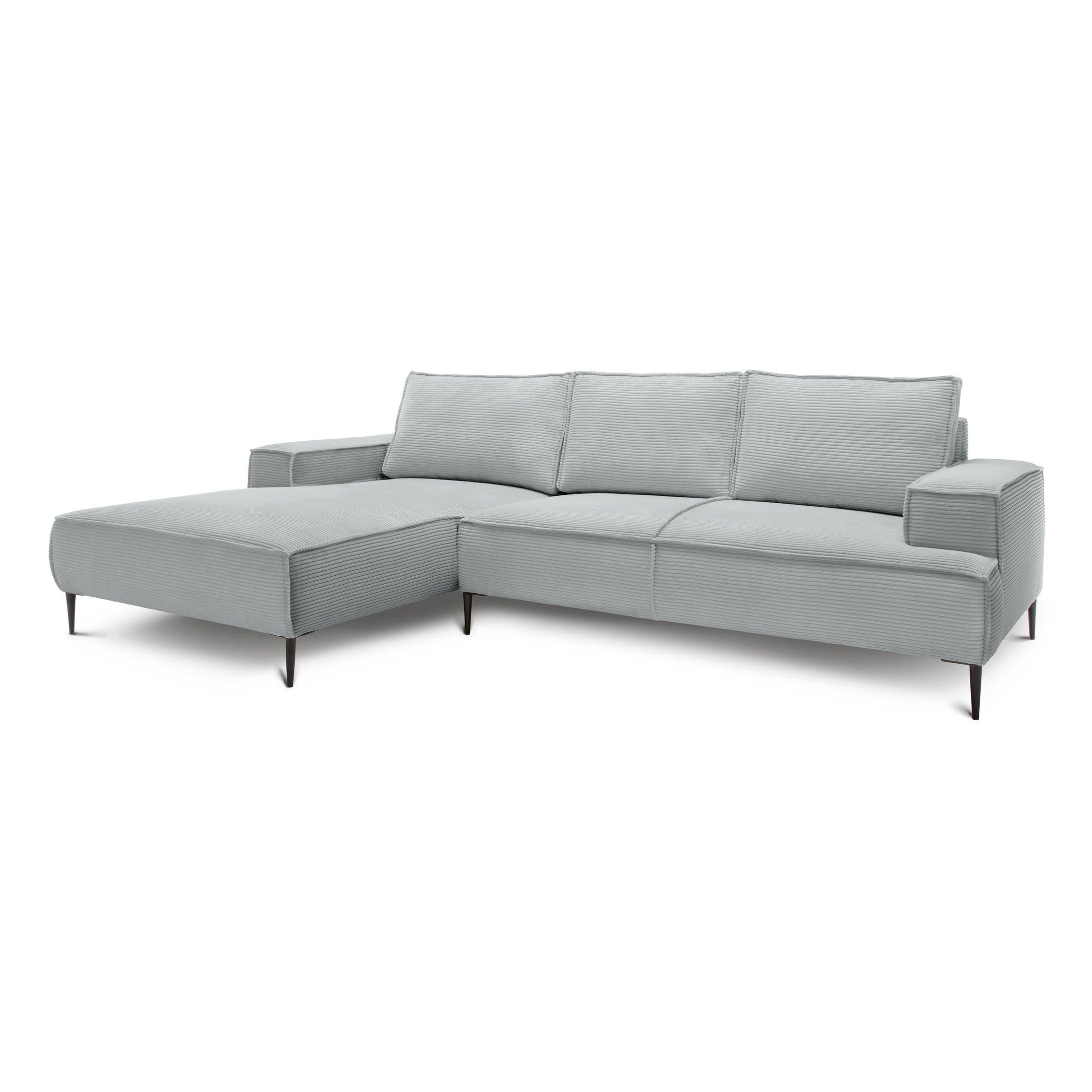 Pillovely Ecksofa Grau 275x44x173 cm