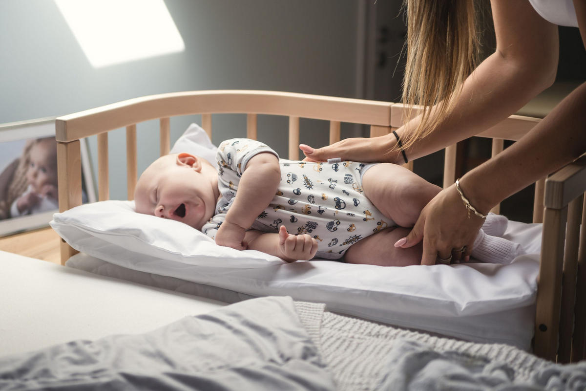 BABYBETT NATUR, 7in1 mit Matratze - Pink/Naturfarben, Holz (73/123cm) - waldin