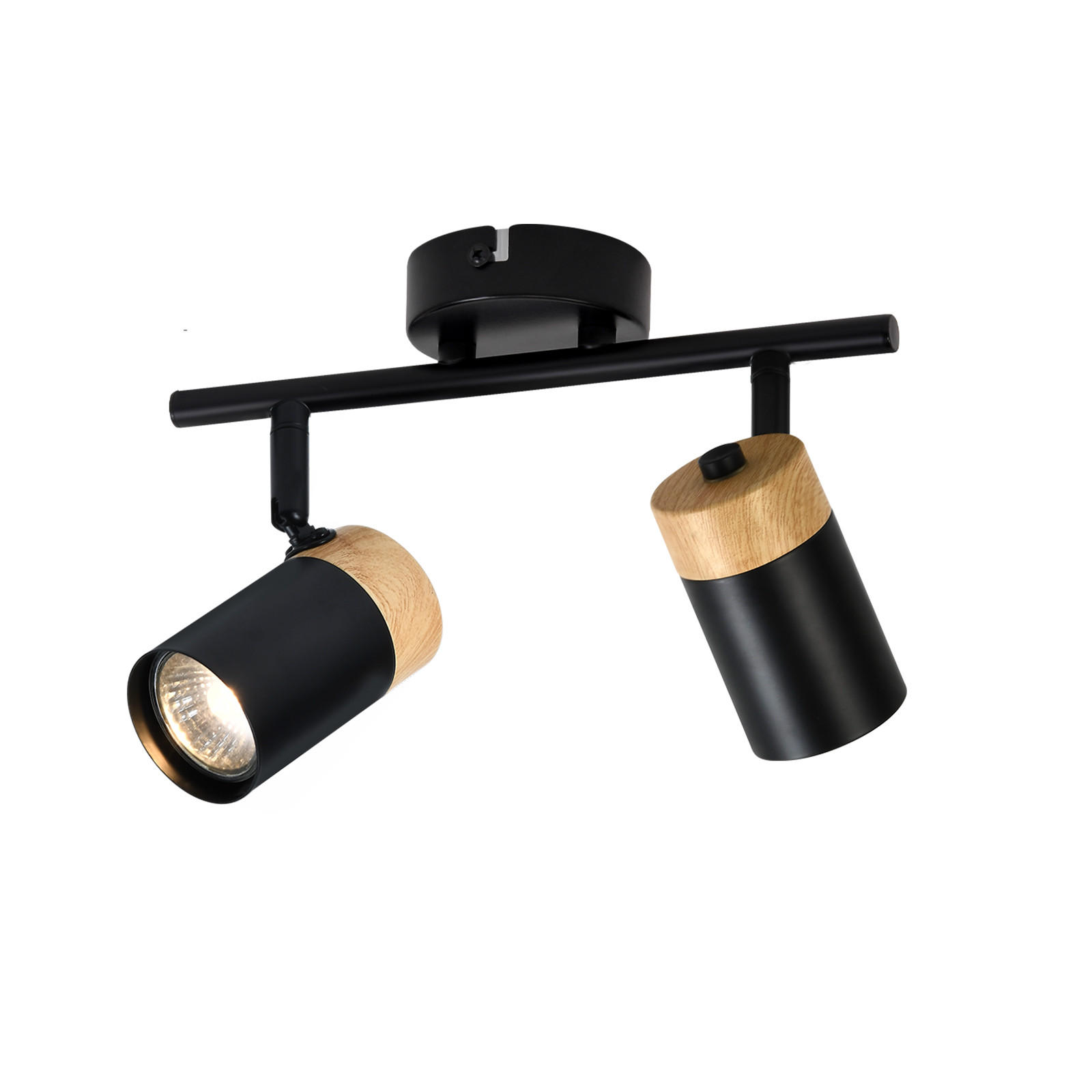 DECKENSTRAHLER Jinbe 30/10/19cm - Schwarz, Metall (30/10/19cm) - ZMH