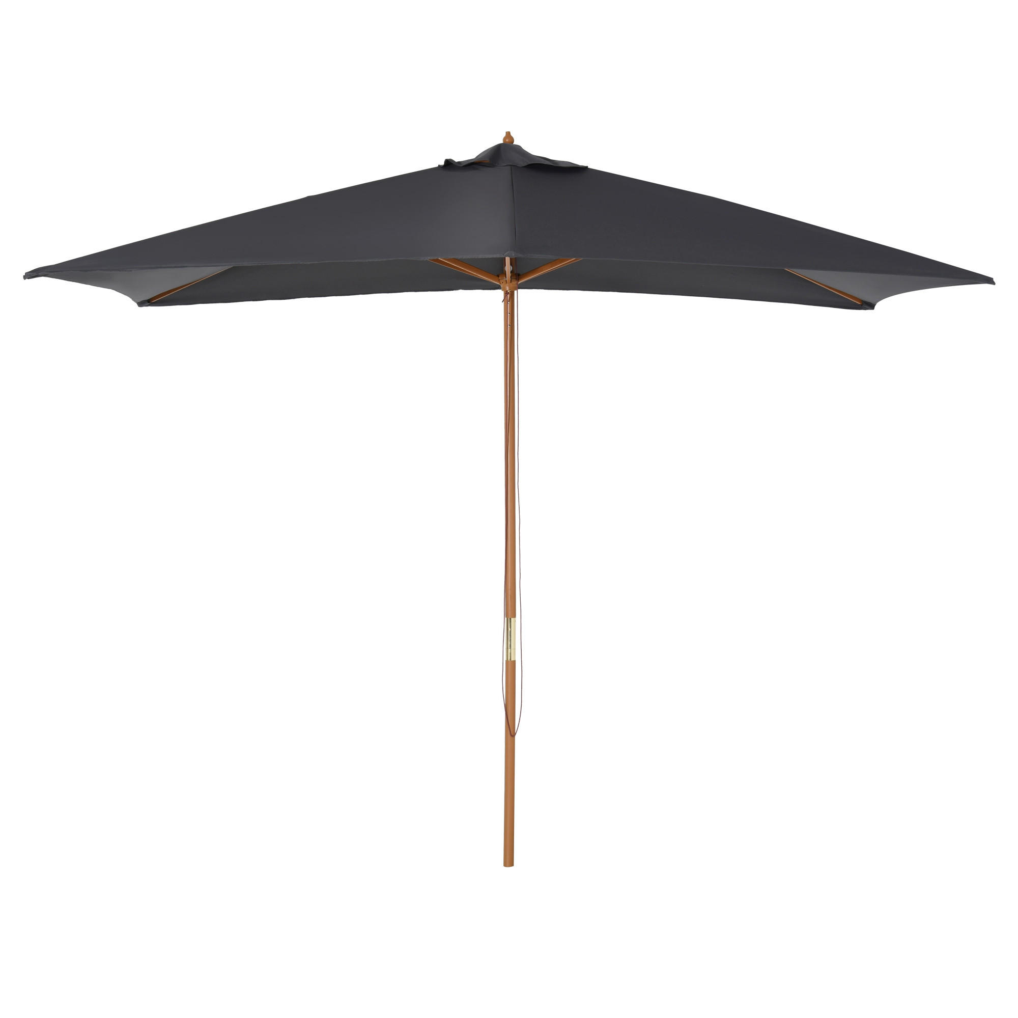 SONNENSCHIRM Dunkelgrau 300/200/250 cm - Dunkelgrau, Kunststoff (300/200cm) - PANGIVO