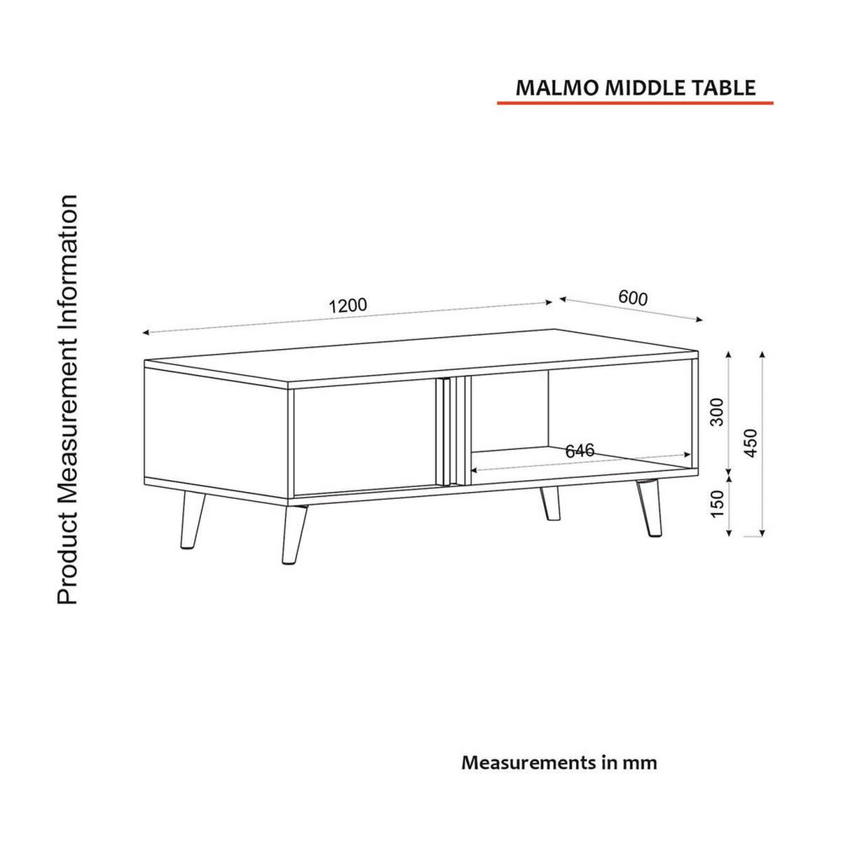 COUCHTISCH Malmo Saphir Anthrazit - Anthrazit/Beige, Holzwerkstoff/Kunststoff (60/120/45cm) - moebel17