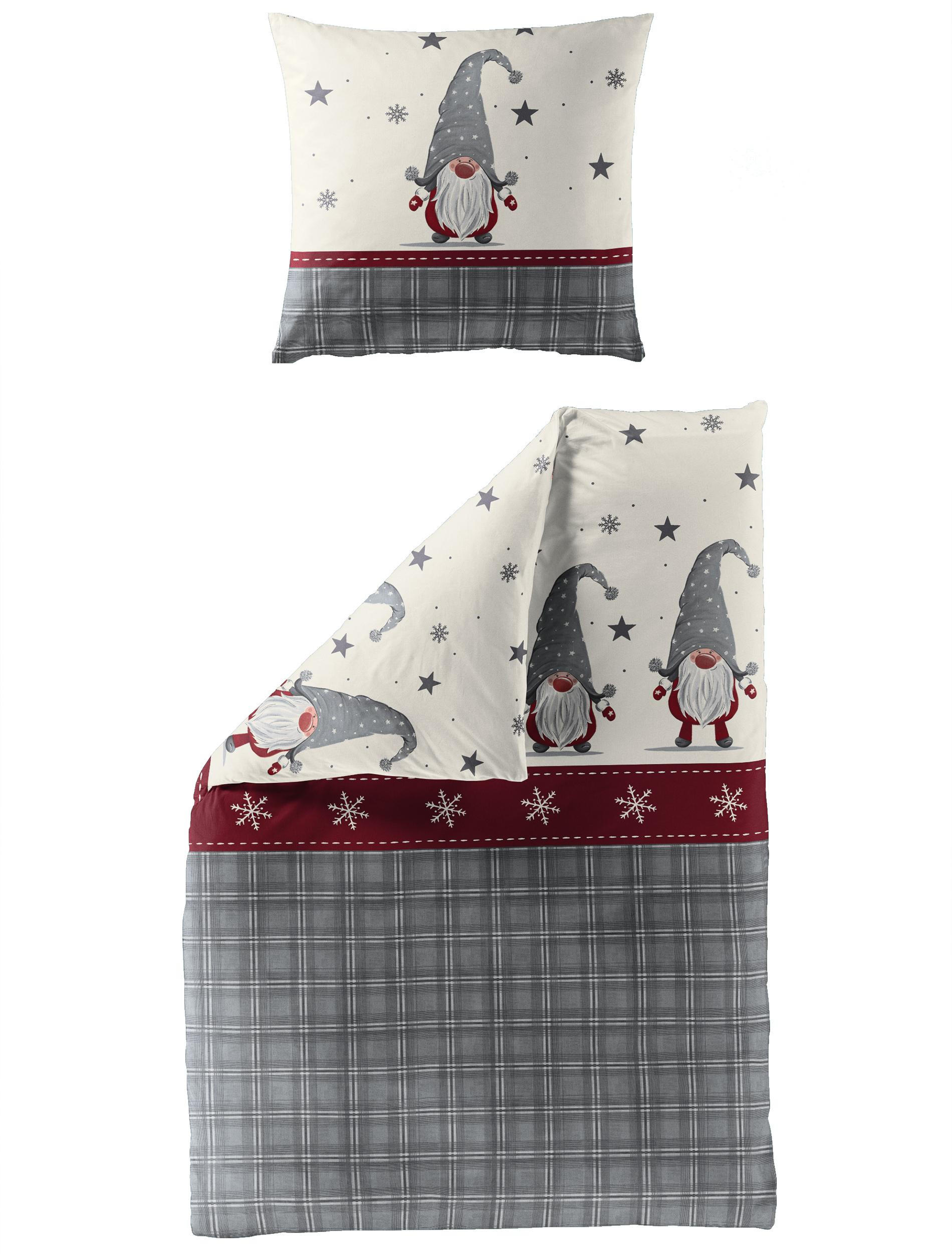 BETTWÄSCHE Biber 3743 - Weiß, Textil (135/200cm) - Bierbaum