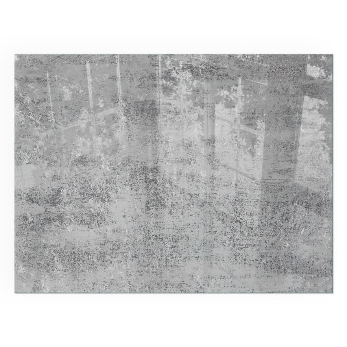 GLASPLATTE für Kamin 80x60 cm - Grau, Glas (80/60/0.4cm) - TULUP