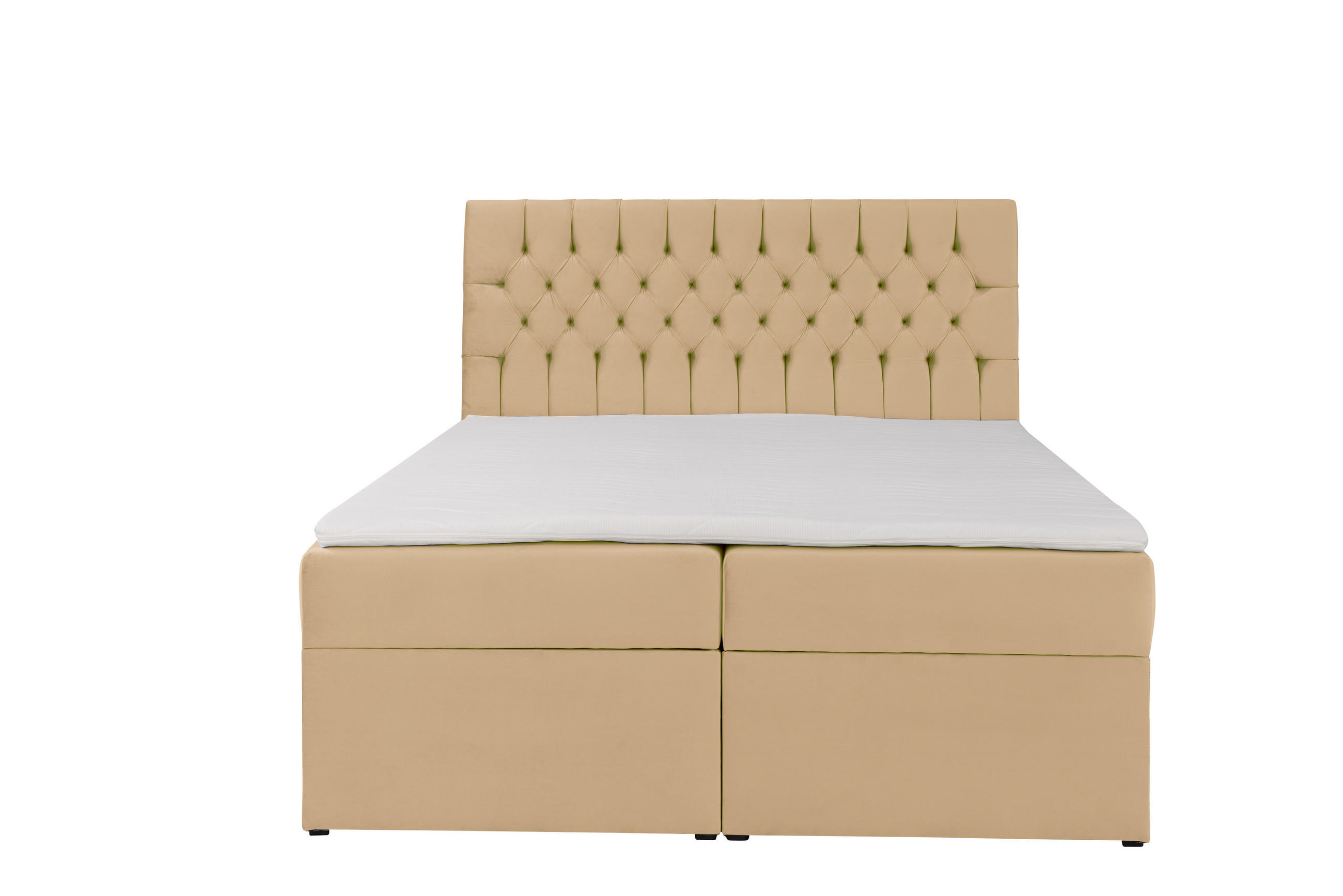 BOXSPRINGBETT LAVIDO mit Topper und Bettkasten, Beige, 140x200 cm - Beige, Textil (140/200cm) - KS Home Concept