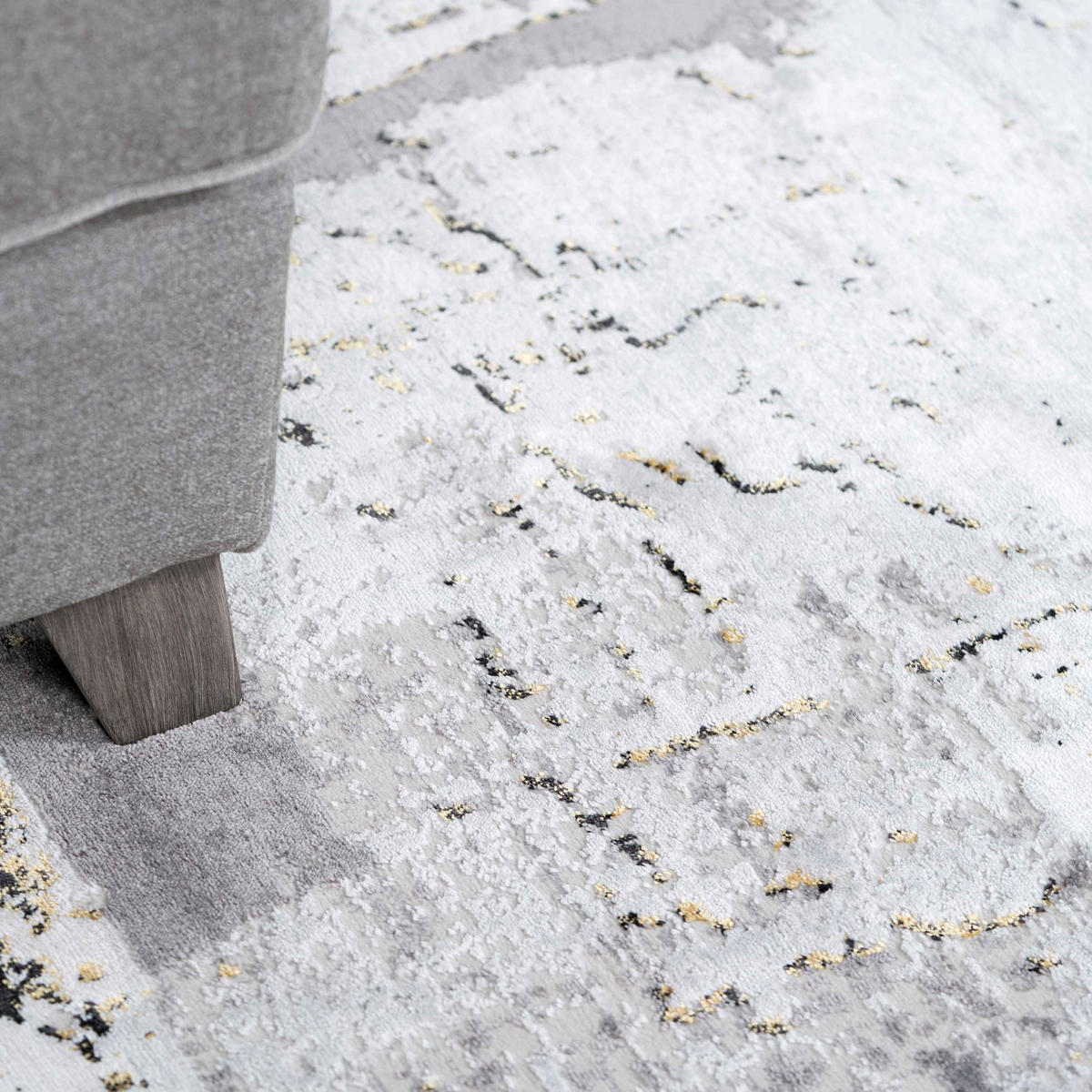 WEBTEPPICH Grace Gold - Goldfarben, Textil (190/280cm) - Kukoon Rugs